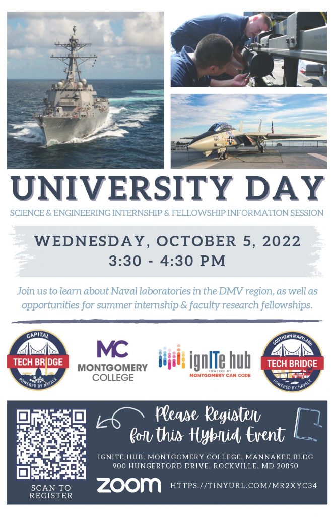 University Day- Science & Engineering Internship & Fellowship Information Session Flyer