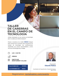 IT career pathway workshop at the ignITe Hub in Spanish
