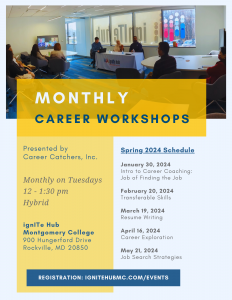 Monthly Career Workshop Schedule