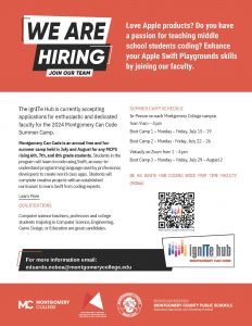 A Flyer With Recruitment Information For Coding Teachers.