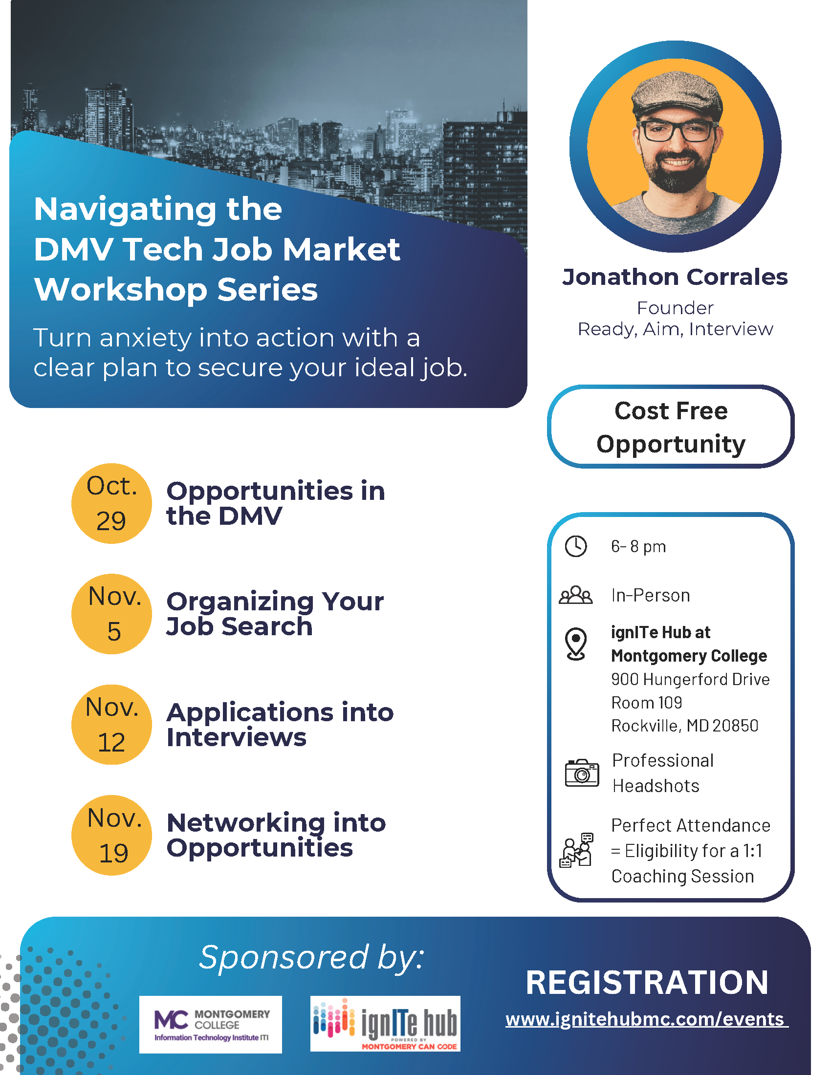 Navigating The DMV Tech Job Market Workshop Series 10/29/2025 - 11/19/2025